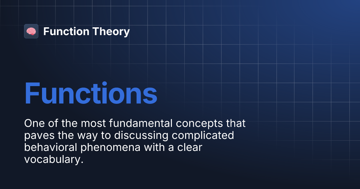 Functions | Function Theory